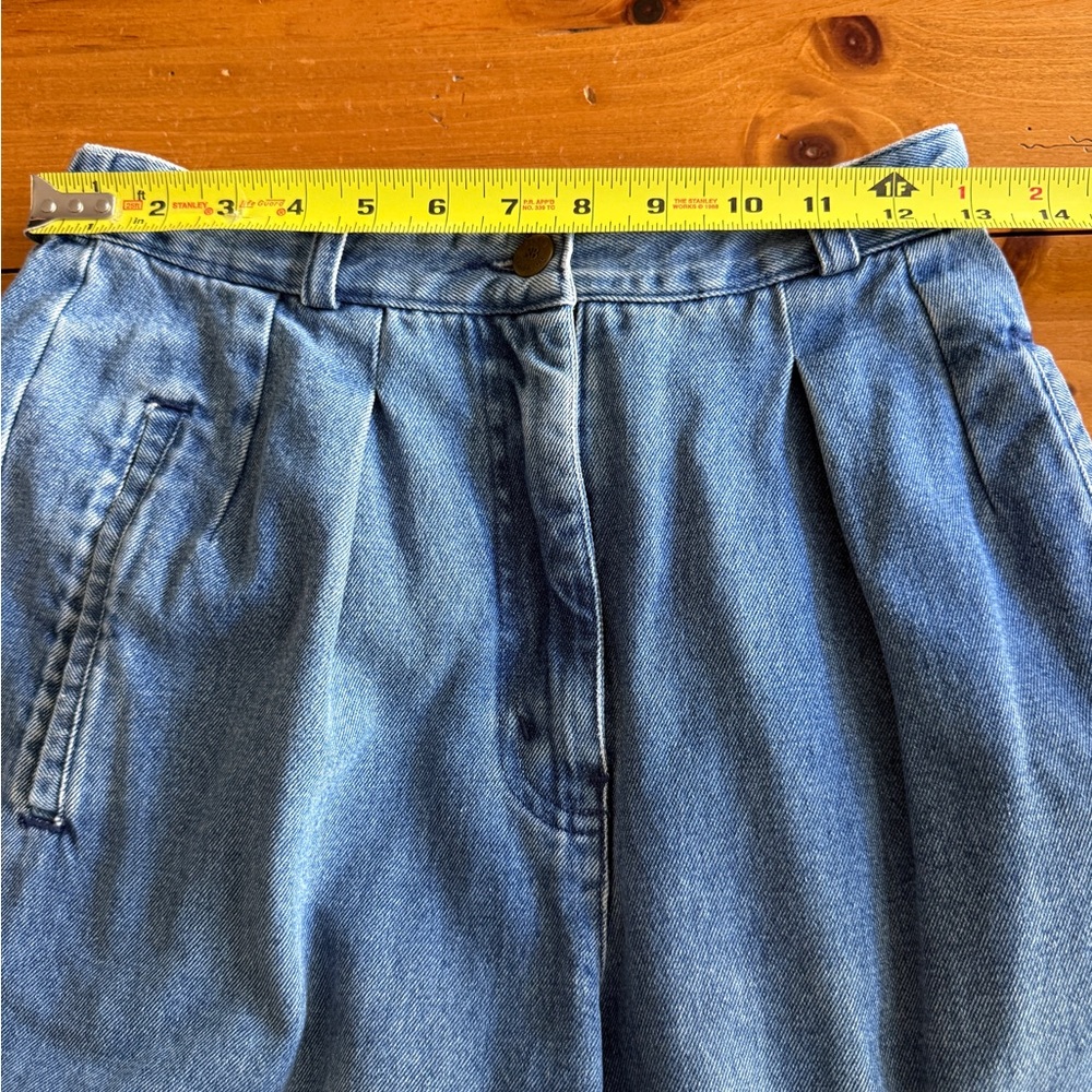 Susan Bristol 80s High Waisted Pleated Balloon Style Denim Mom Jeans Vintage 8 - Picture 11 of 15